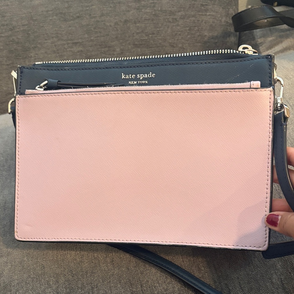 Kate Spade Pink and Navy Crossbody Bag